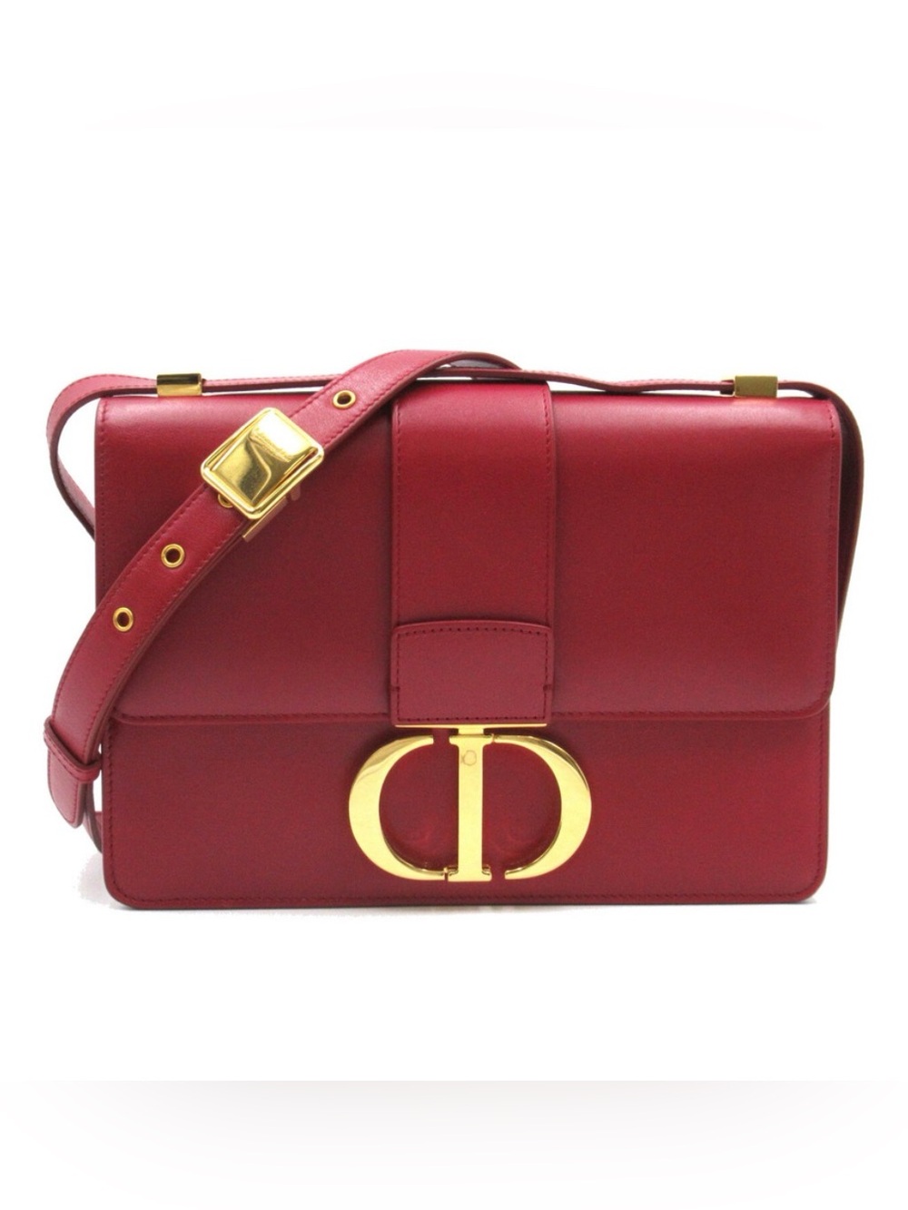 Christian Dior 30 Montaigne Box Bag Red Calfskin